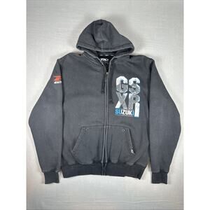 FX GSXR Suzuki Full Zip Hoodie Motocross Jacket Men’s Large Washed Black